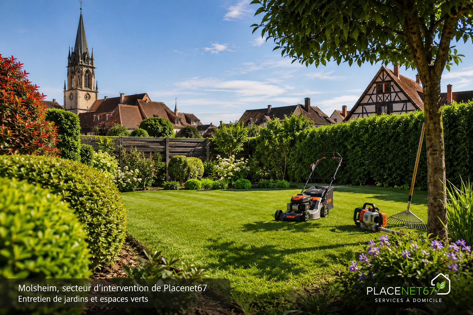 Jardin et espaces verts à Molsheim, secteur d'intervention de Placenet67