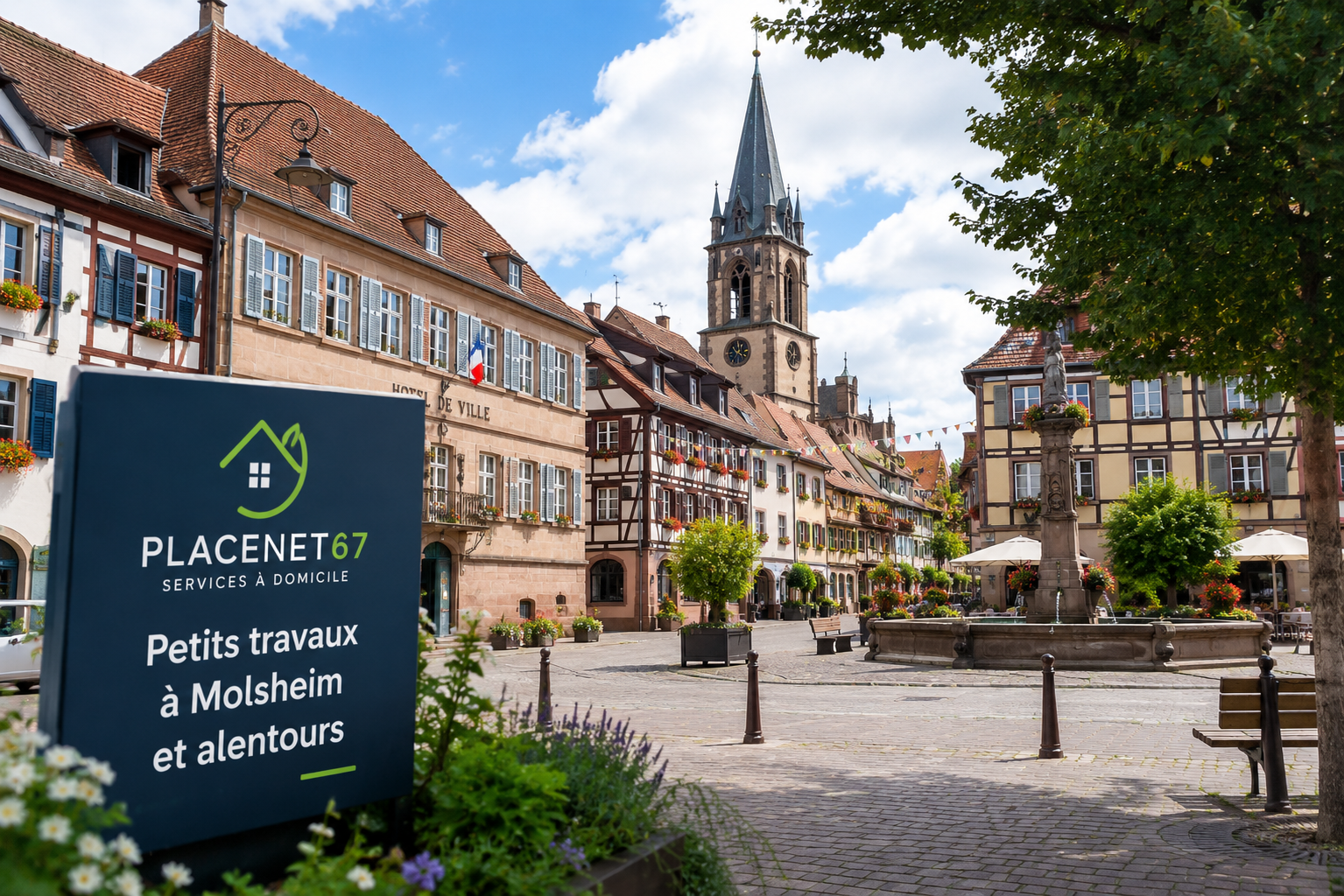 Petits travaux à domicile à Molsheim, secteur d'intervention de Placenet67