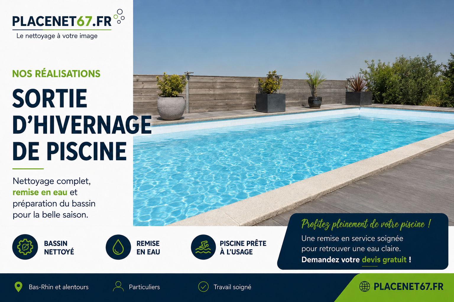 Sortie d’hivernage et remise en eau d’une piscine par Placenet67